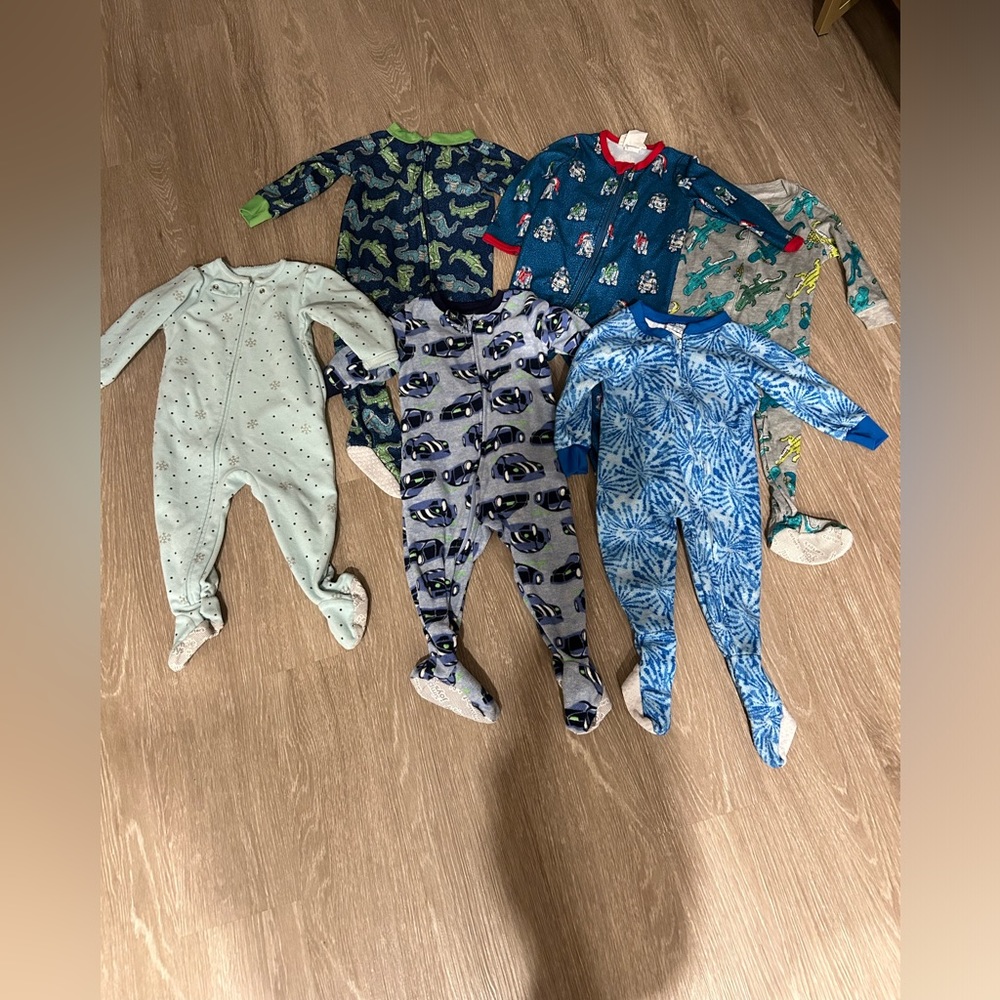 6 pieces baby 12-18 month sleeper bundle